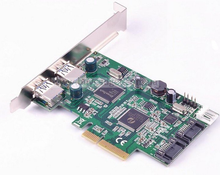 Контролер Ewell PCI-E 4x to USB3.0 (2ext.) 2xSATA III (EW045)