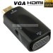 Адаптер mini HDMI M to VGA F (with audio), RTL