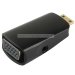 Адаптер mini HDMI M to VGA F (with audio), RTL