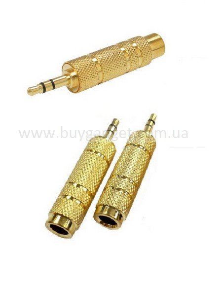 Адаптер 3pin Audio 3.5 мм (M) to 6.3 мм (F), stereo