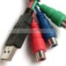 Кабель USB2.0 AM to 3xRCA F