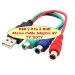 Кабель USB2.0 AM to 3xRCA F