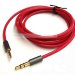 Кабель Audio 3.5 мм M/M, Premium, червоний