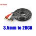 Кабель аудіо Ewell 3.5 mm to 2RCA