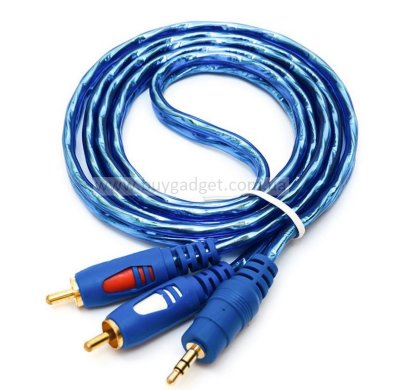 Кабель аудіо Ewell 3.5 mm to 2RCA