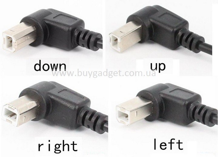 Кабель Ewell для принтера USB 2.0 AM/BM кутовий, 90 градусів
