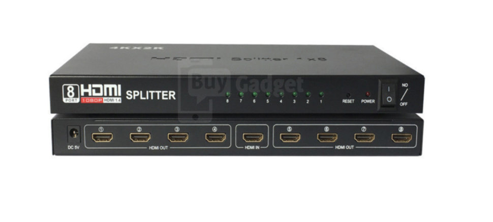 Відео спліттер Ewell Splitter на 8 HDMI монітори, 4K2K, 3D (EW205)